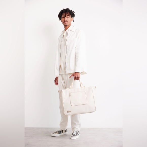 BEIS The East To West Tote Bag Beige - Picture 9 of 14